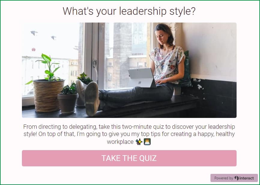 creating a quiz to identify leadership style