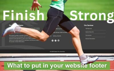 Finishing strong – what to put in your website footer